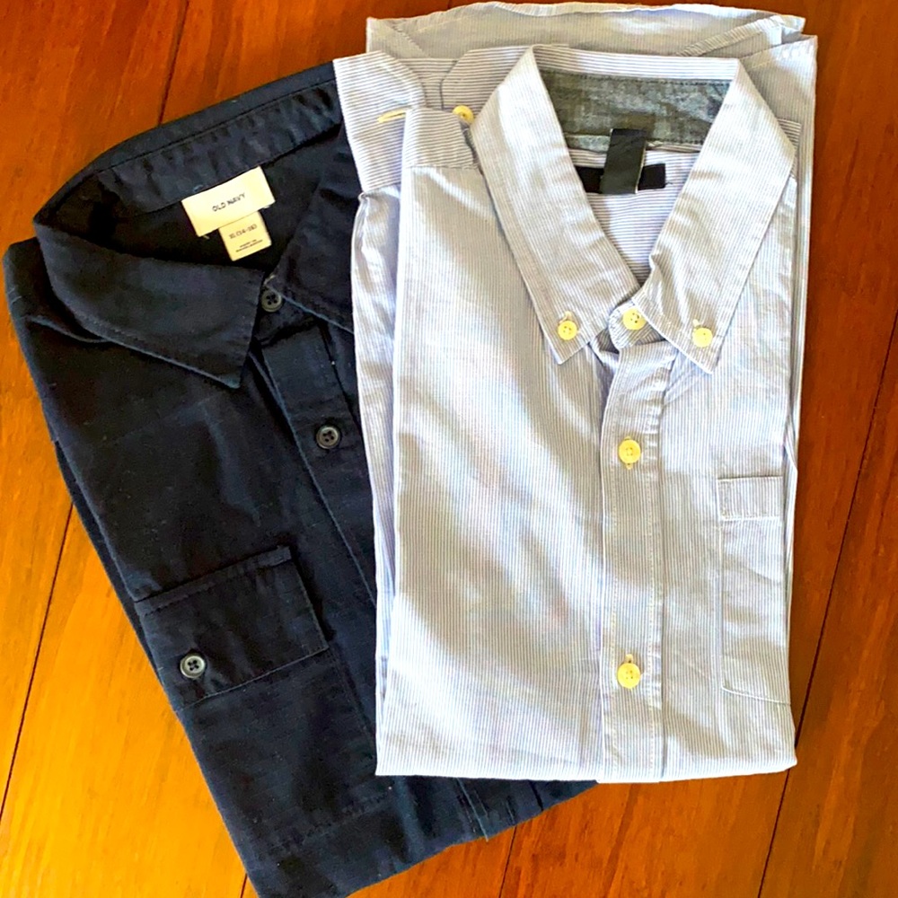 GAP and OLD NAVY kids Button up shirt Bundle Sz XL